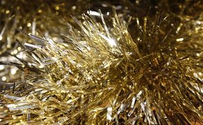 Lamettagirlande in Gold