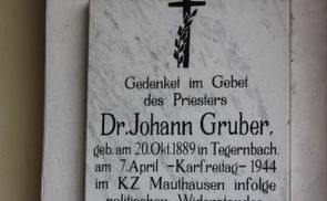 Gedenktafel für Dr. Johann Gruber