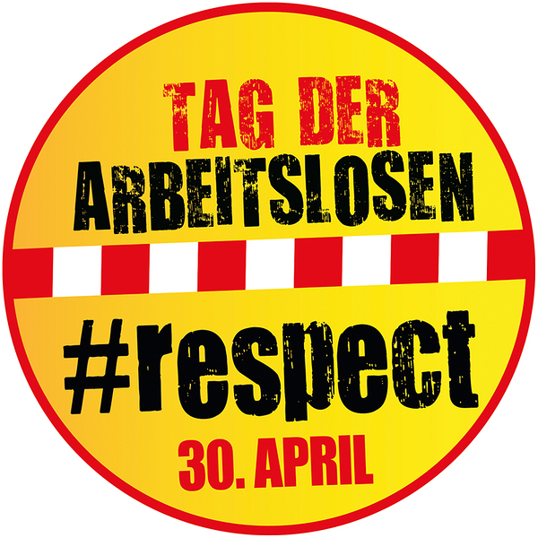 Button 30. April / Arbeitslosenstiftung Button 30. April